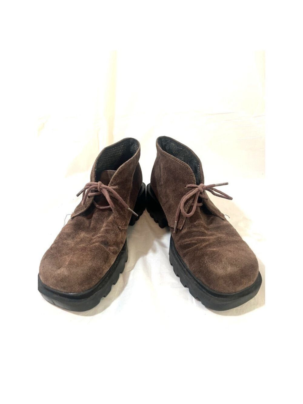 Colin Stuart vintage chunky Platform Loafer Brown Suede Y2K 90's